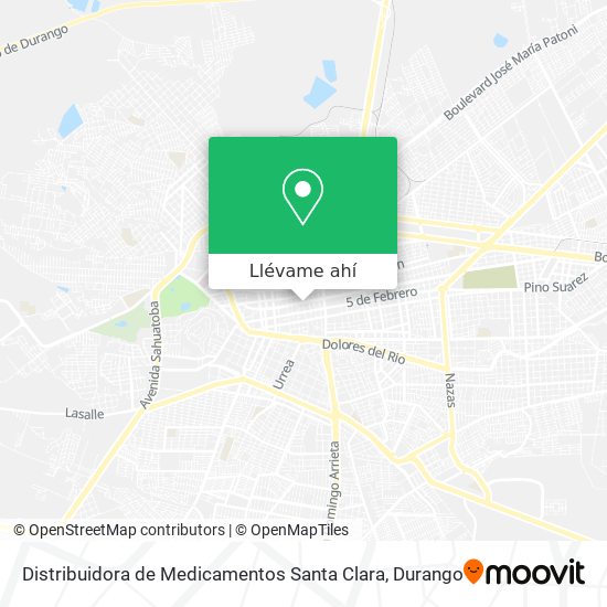 Mapa de Distribuidora de Medicamentos Santa Clara