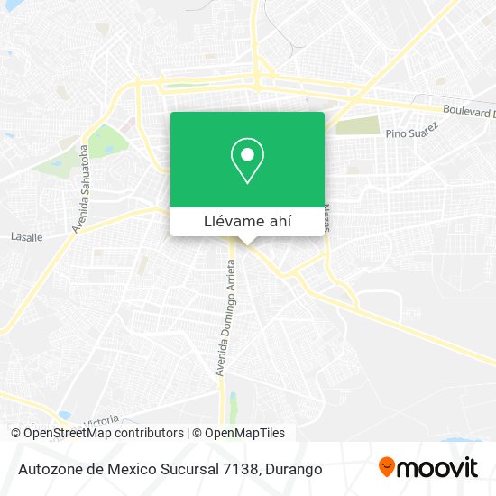 Mapa de Autozone de Mexico Sucursal 7138