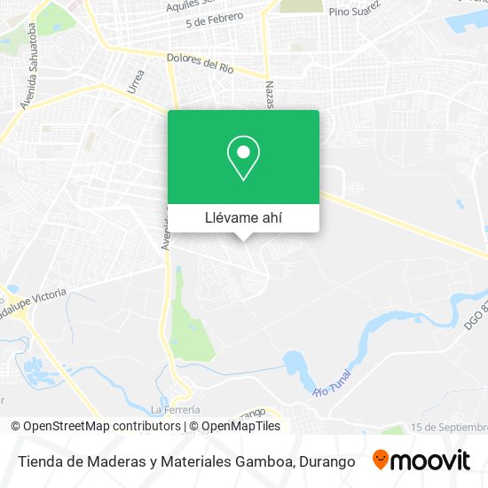 Mapa de Tienda de Maderas y Materiales Gamboa