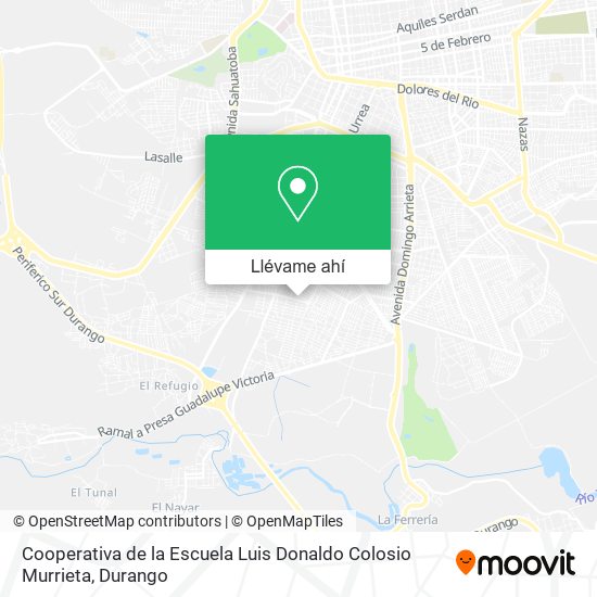 Mapa de Cooperativa de la Escuela Luis Donaldo Colosio Murrieta