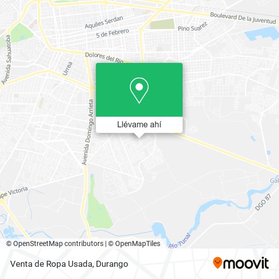 Mapa de Venta de Ropa Usada