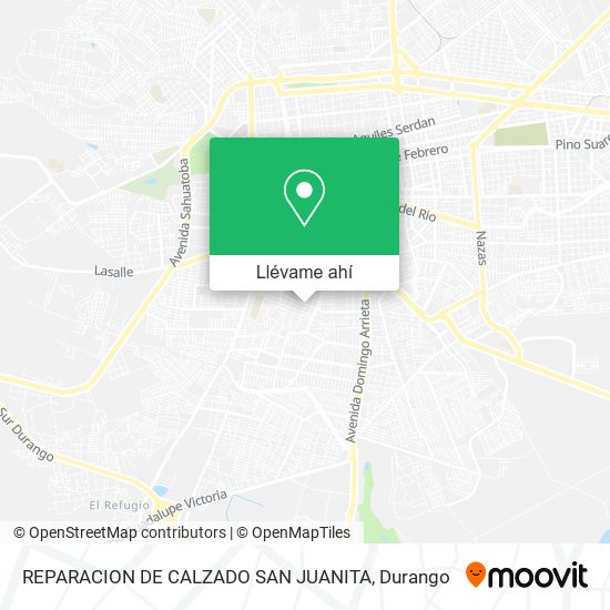 Mapa de REPARACION DE CALZADO SAN JUANITA