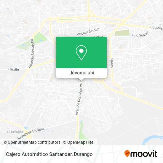 Mapa de Cajero Automático Santander