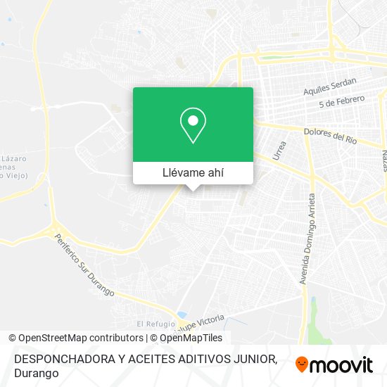 Mapa de DESPONCHADORA Y ACEITES ADITIVOS JUNIOR