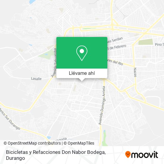 Mapa de Bicicletas y Refacciones Don Nabor Bodega