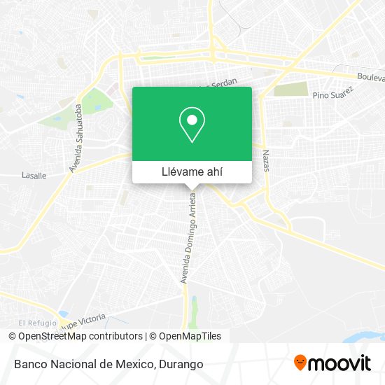 Mapa de Banco Nacional de Mexico