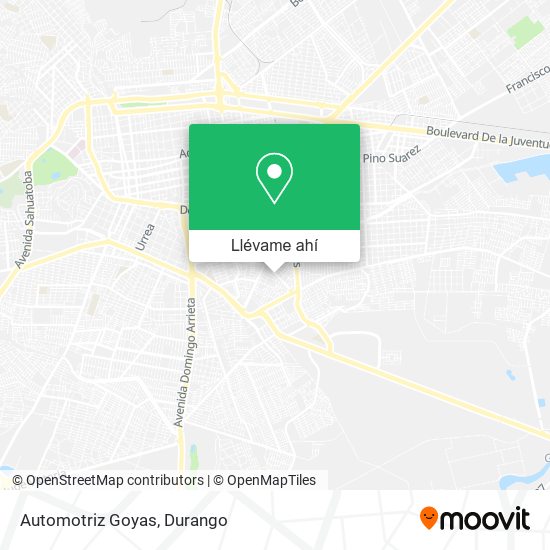 Mapa de Automotriz Goyas