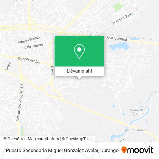 Mapa de Puesto Secundaria Miguel Gonzalez Avelar