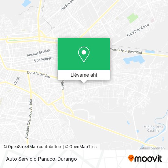 Mapa de Auto Servicio Panuco