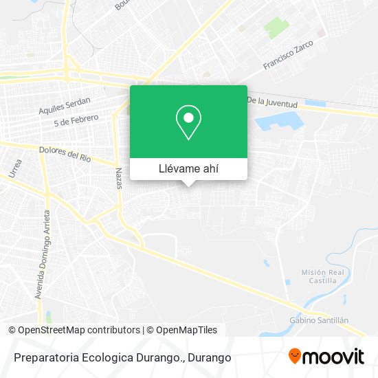 Mapa de Preparatoria Ecologica Durango.