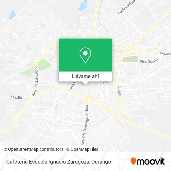 Mapa de Cafeteria Escuela Ignacio Zaragoza