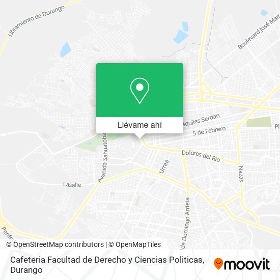 Mapa de Cafeteria Facultad de Derecho y Ciencias Politicas