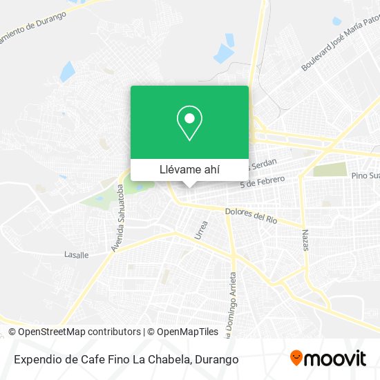 Mapa de Expendio de Cafe Fino La Chabela