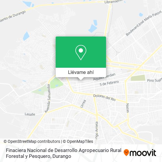 Mapa de Finaciera Nacional de Desarrollo Agropecuario Rural Forestal y Pesquero