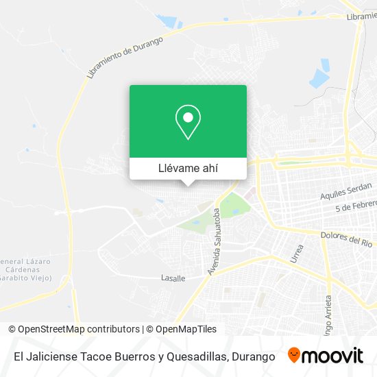Mapa de El Jaliciense Tacoe Buerros y Quesadillas