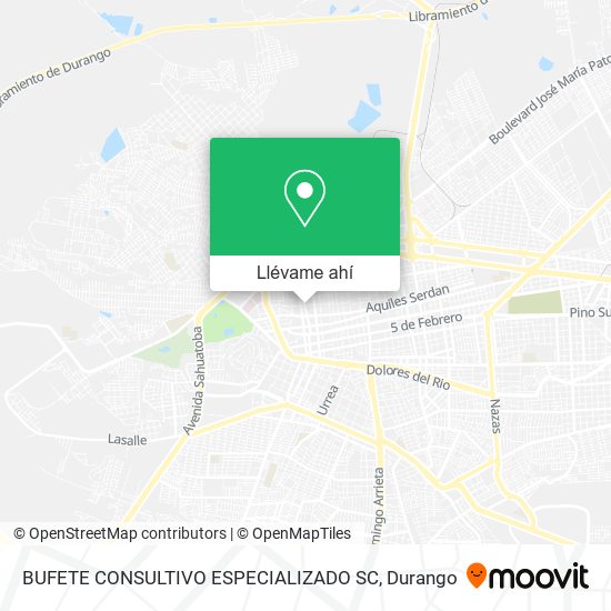 Mapa de BUFETE CONSULTIVO ESPECIALIZADO SC