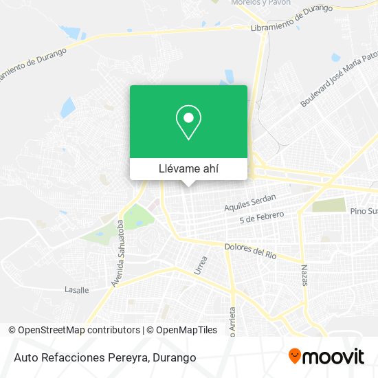 Mapa de Auto Refacciones Pereyra