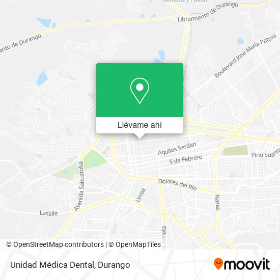 Mapa de Unidad Médica Dental