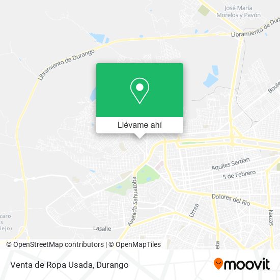 Mapa de Venta de Ropa Usada