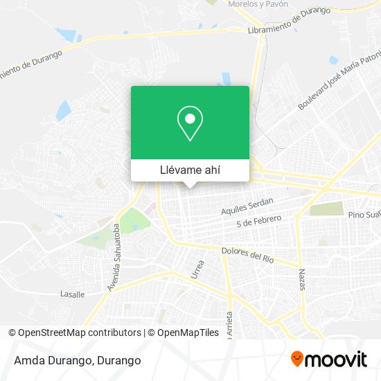 Mapa de Amda Durango