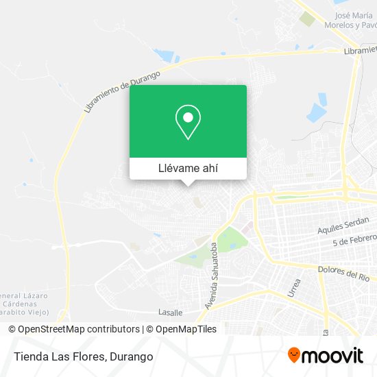 Mapa de Tienda Las Flores