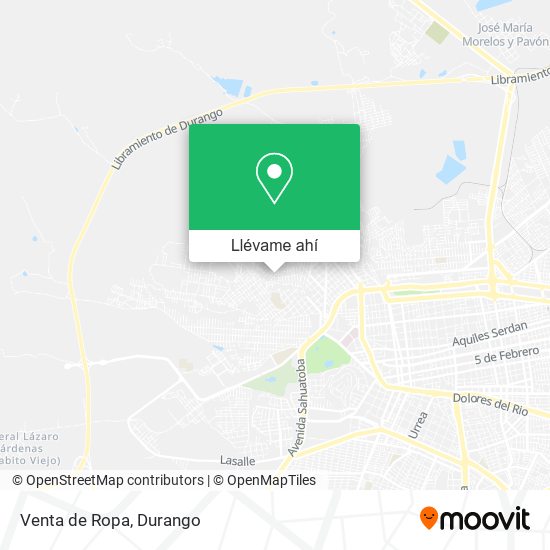 Mapa de Venta de Ropa