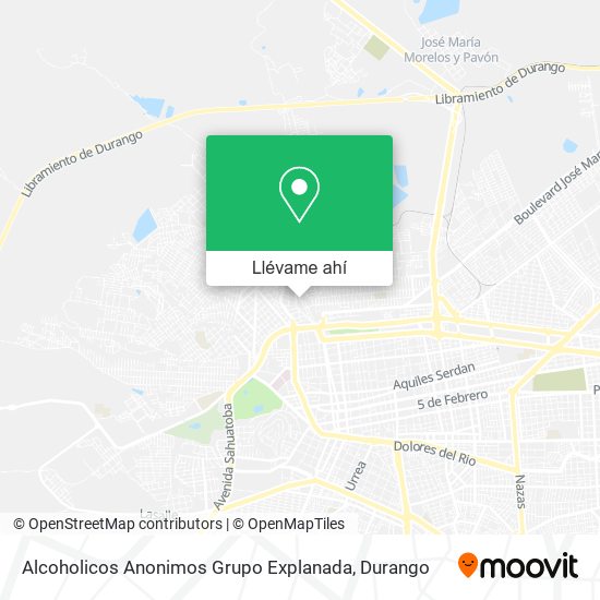 Mapa de Alcoholicos Anonimos Grupo Explanada