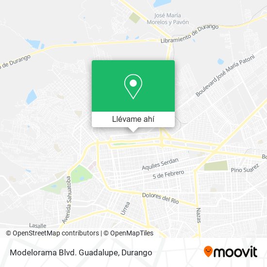 Mapa de Modelorama Blvd. Guadalupe