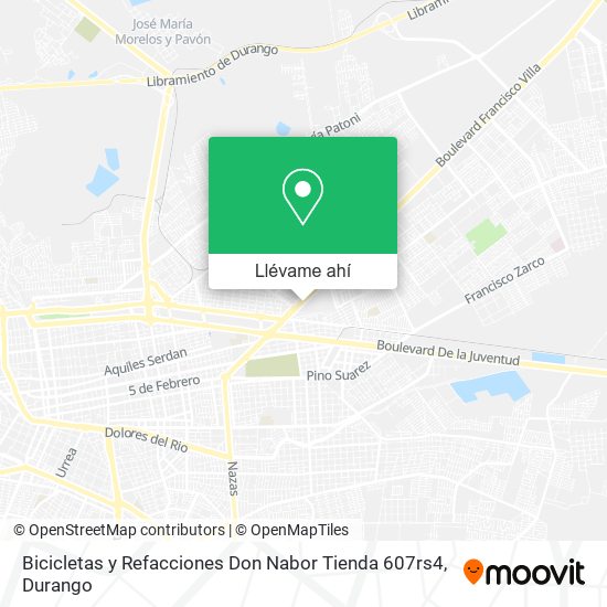 Mapa de Bicicletas y Refacciones Don Nabor Tienda 607rs4