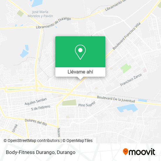 Mapa de Body-Fitness Durango