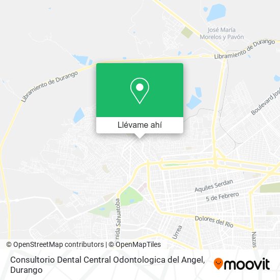 Mapa de Consultorio Dental Central Odontologica del Angel