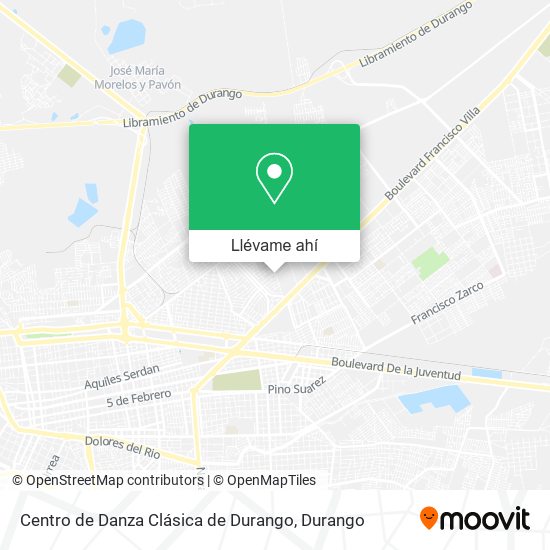 Mapa de Centro de Danza Clásica de Durango