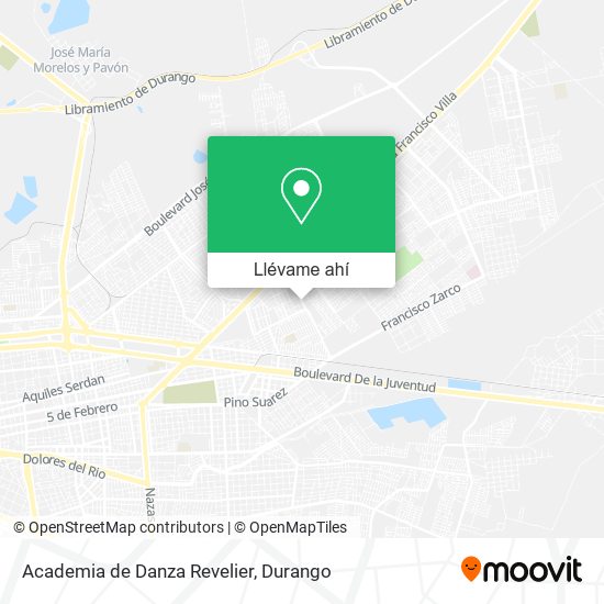 Mapa de Academia de Danza Revelier