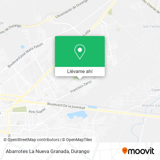 Mapa de Abarrotes La Nueva Granada