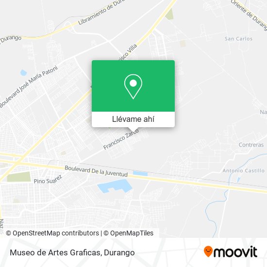 Mapa de Museo de Artes Graficas