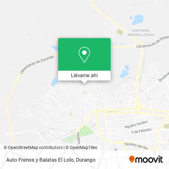 Mapa de Auto Frenos y Balatas El Lolo