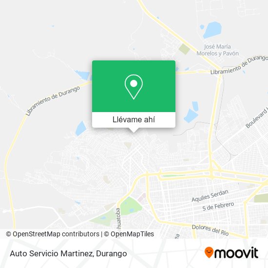 Mapa de Auto Servicio Martinez