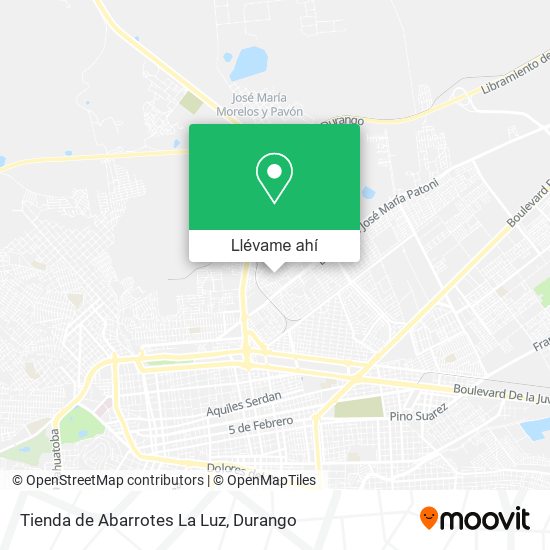 Mapa de Tienda de Abarrotes La Luz