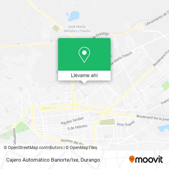 Mapa de Cajero Automático Banorte/Ixe