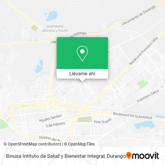 Mapa de Binusa Intituto de Salud y Bienestar Integral