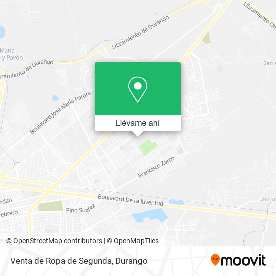 Mapa de Venta de Ropa de Segunda