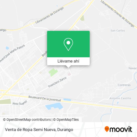 Mapa de Venta de Ropa Semi Nueva