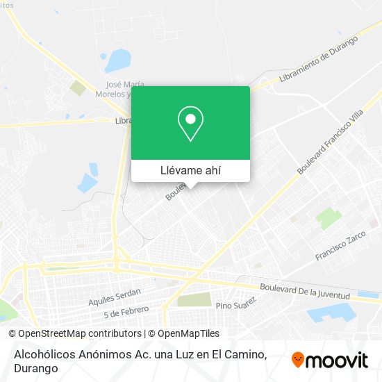 Mapa de Alcohólicos Anónimos Ac. una Luz en El Camino
