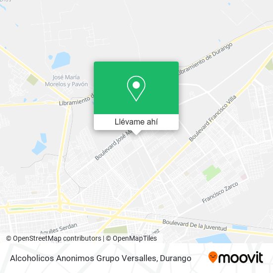 Mapa de Alcoholicos Anonimos Grupo Versalles