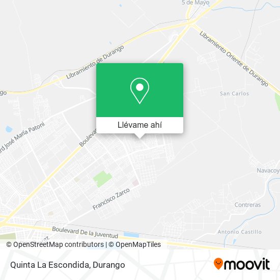 Mapa de Quinta La Escondida