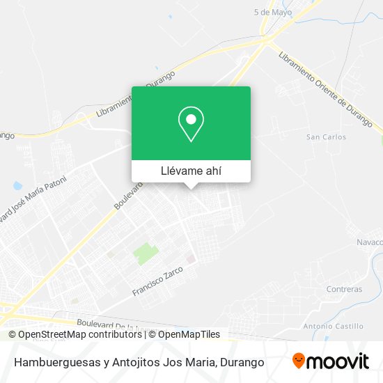 Mapa de Hambuerguesas y Antojitos Jos Maria