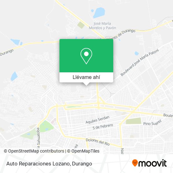 Mapa de Auto Reparaciones Lozano