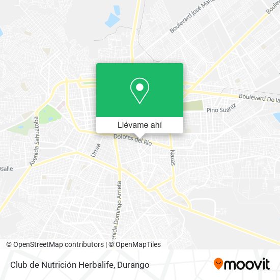 Mapa de Club de Nutrición Herbalife