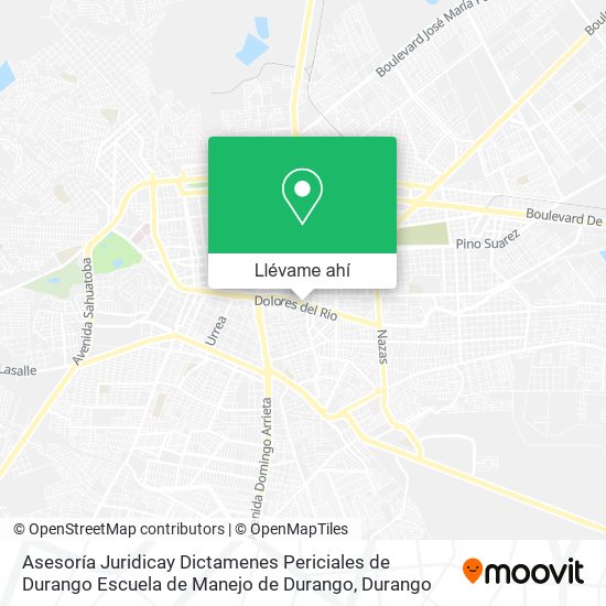 Mapa de Asesoría Juridicay Dictamenes Periciales de Durango Escuela de Manejo de Durango