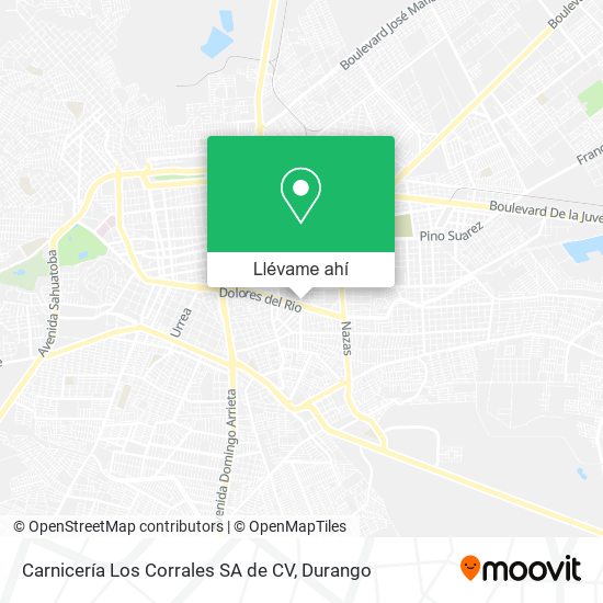 Mapa de Carnicería Los Corrales SA de CV